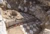 Sussita Cathedral, baptismal font in southern annex, photo M. Eisenberg, Haaretz 3.1.2023